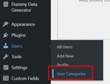 Create Taxonomy For a WordPress User